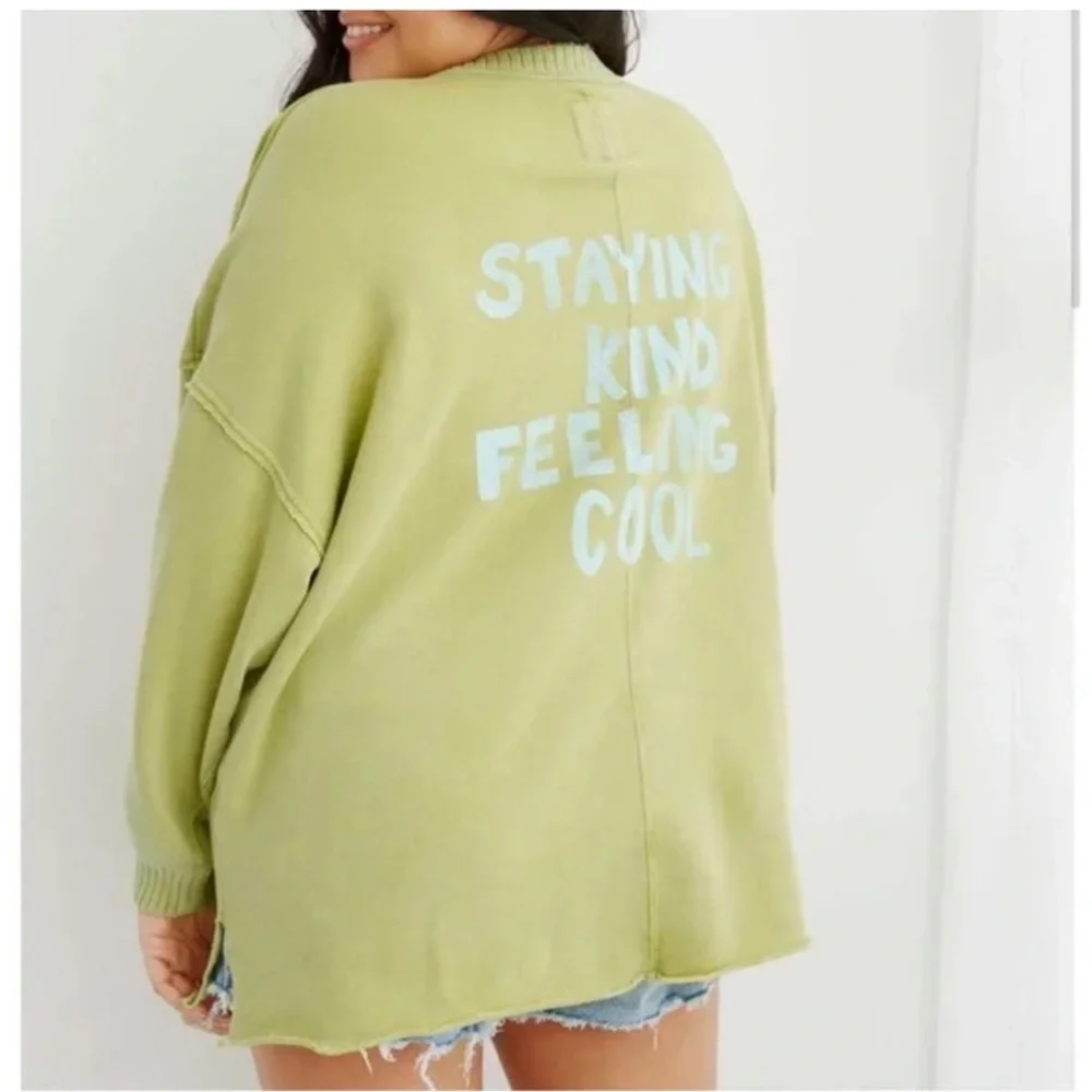 aerie down to earth crewneck staying kind feeling cool - Picture 2 of 7